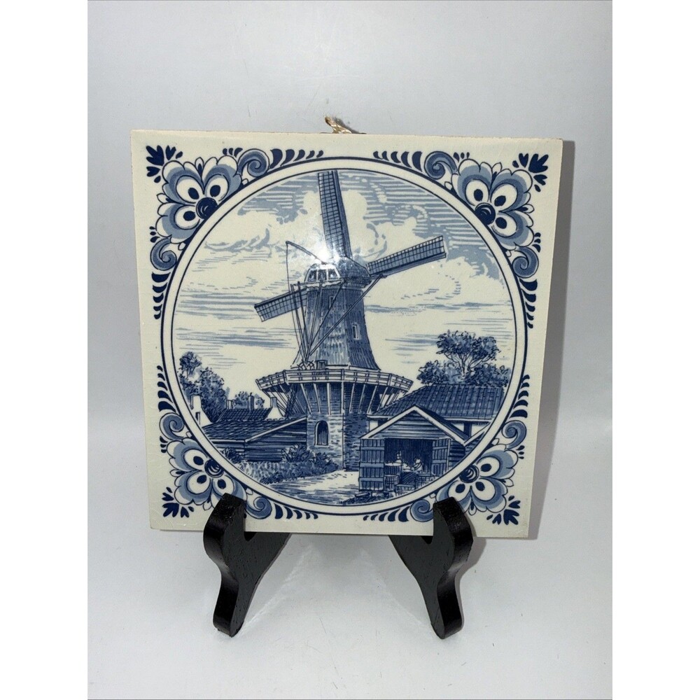 Vintage Delft Decorative Blue Holland Tile